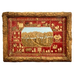 Exceptional Spanish Cork Picture Illustrating the Production of Cork