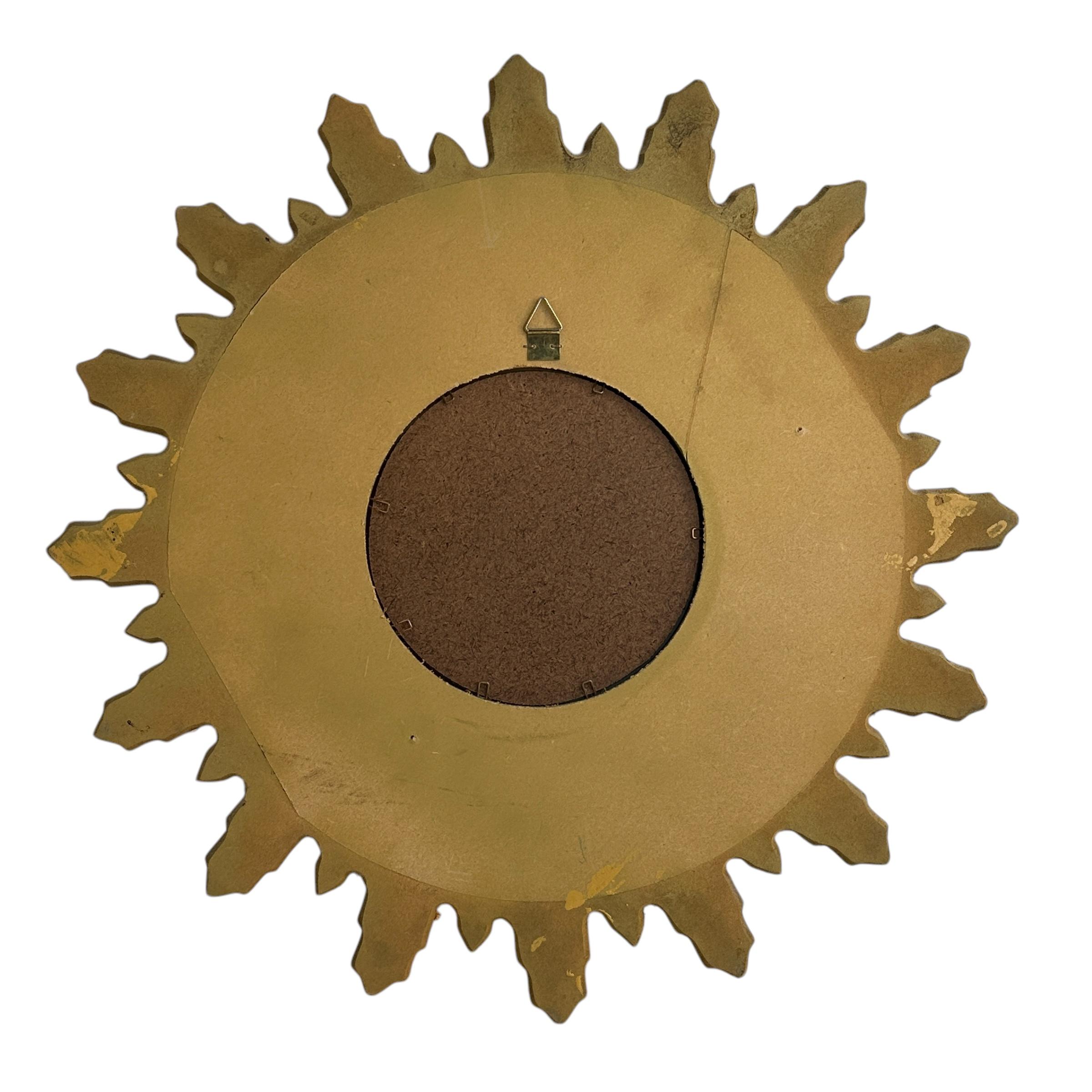 Außergewöhnlicher Starburst Sunburst Vergoldeter Holzspiegel, Deutschland ca. 1950er Jahre 8