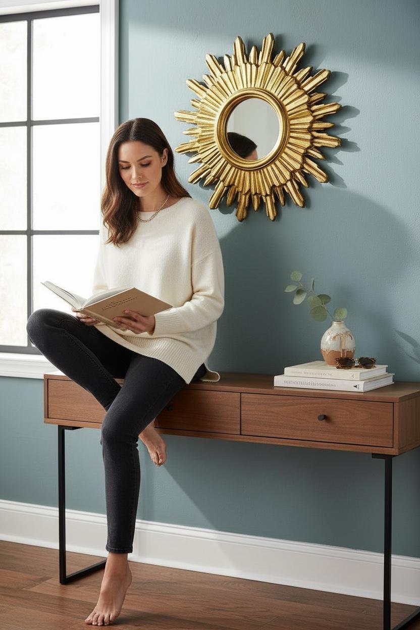 Exceptionnel miroir en bois doré en forme d'étoile, Allemagne vers les années 1950. en vente 8