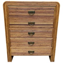 Exceptional Stylish Split Bamboo Chest of Drawers
