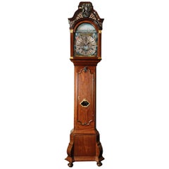 Antique Exceptional Surinam-Themed Amsterdam Long-Case Clock