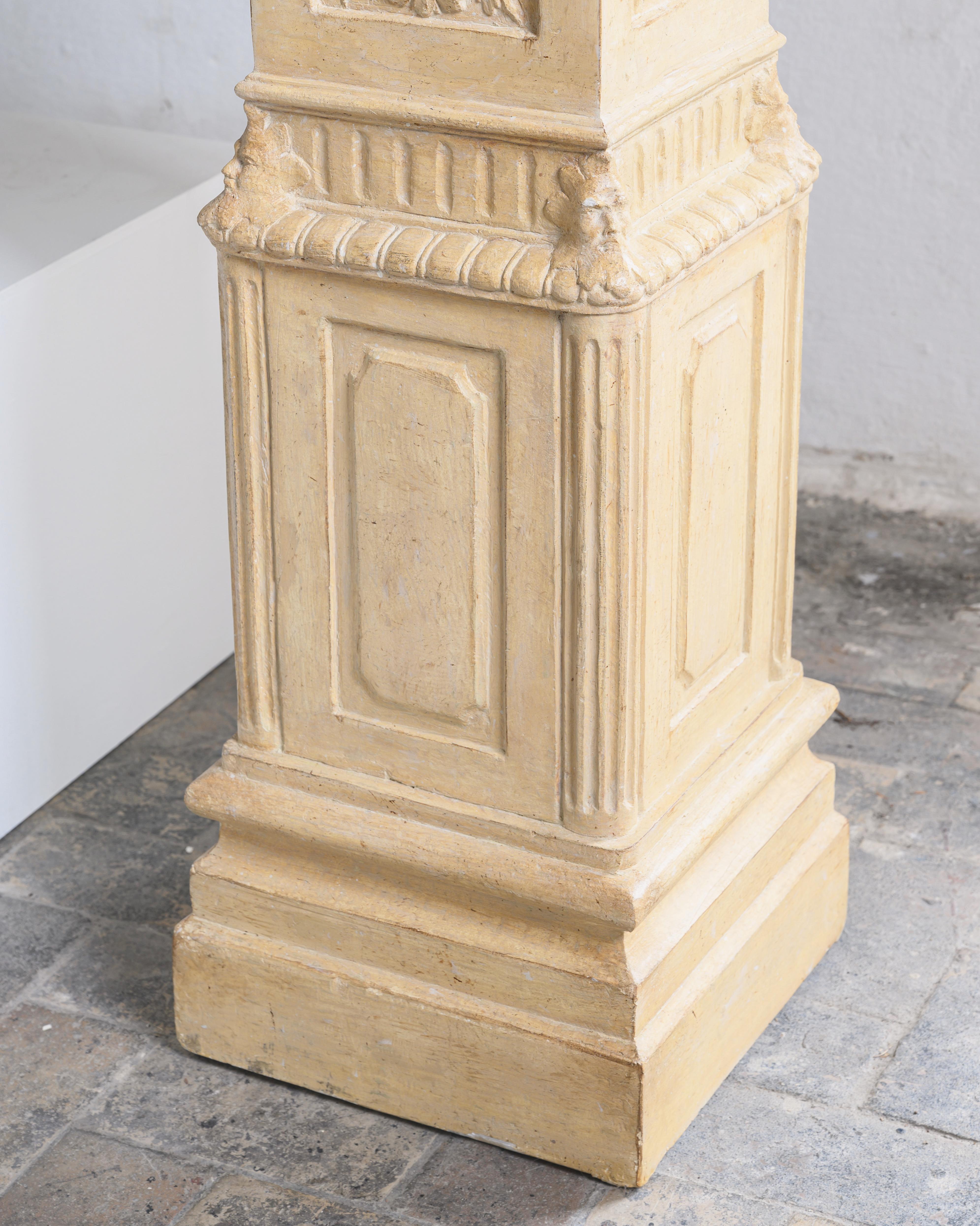 Exceptional Swedish 19th Century Empire Plaster Column 3