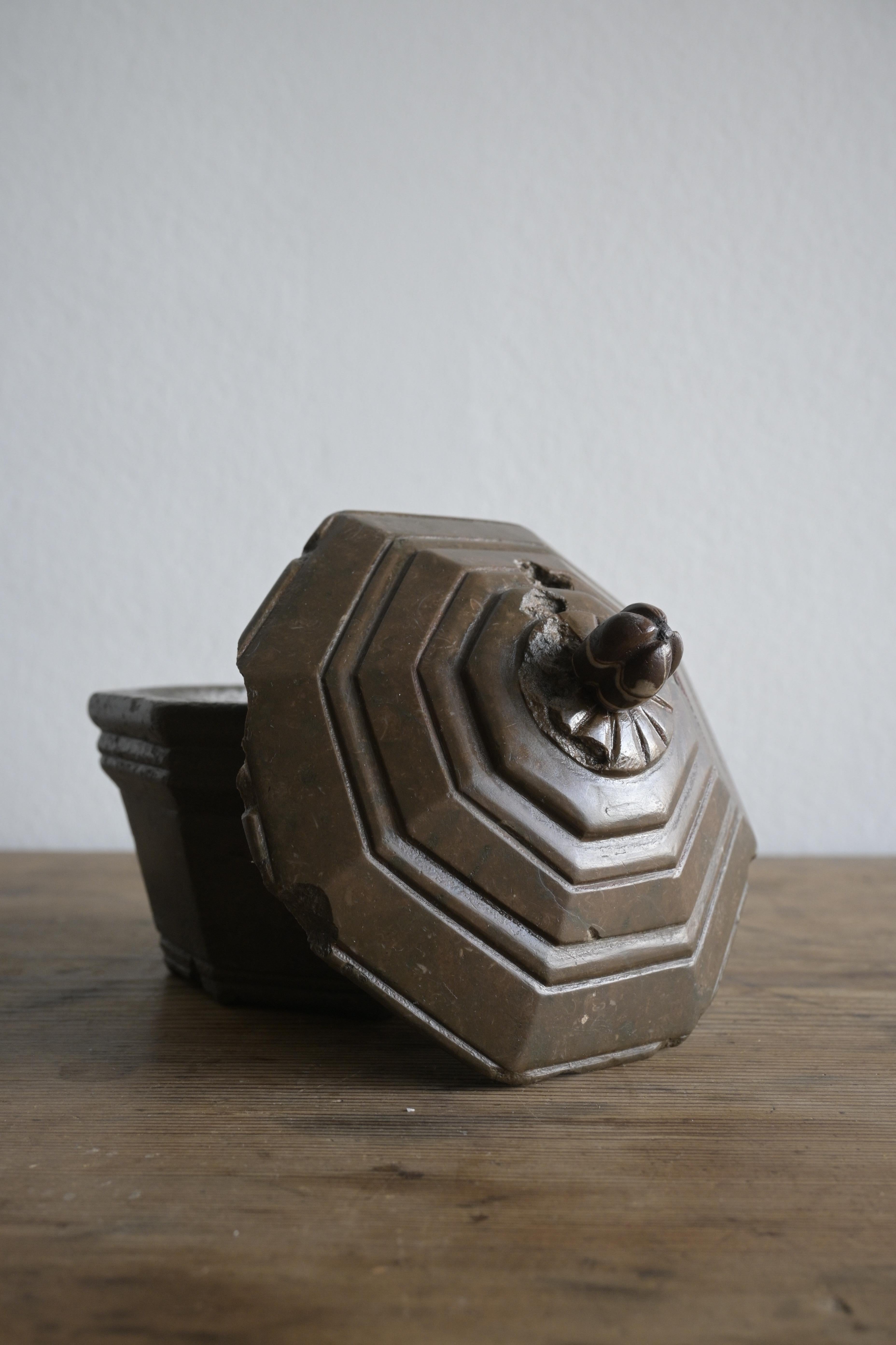 Hand-Carved Exceptional Swedish Butter Box ca 1780
