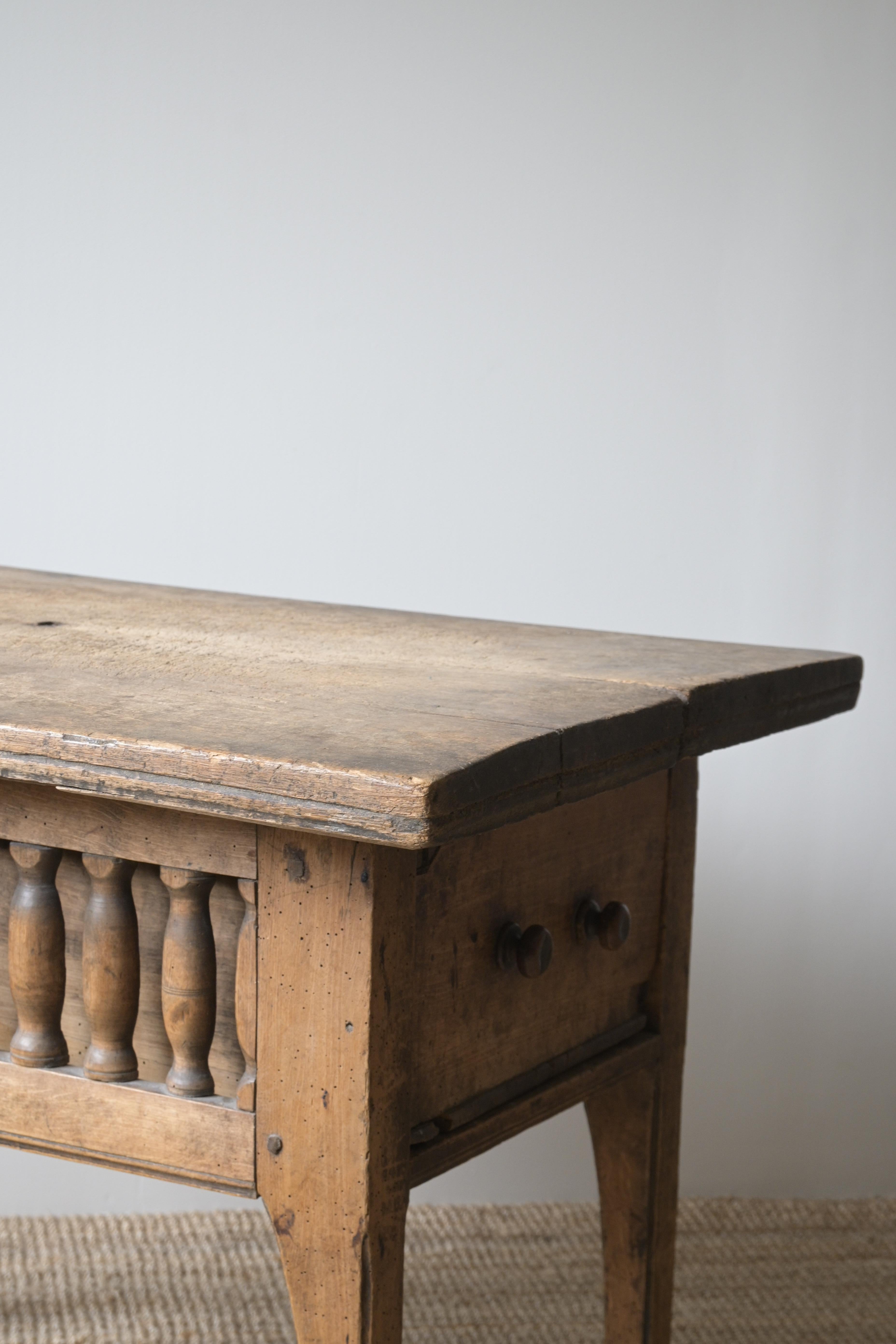 Oak Exceptional Swedish Console Table ca 1750 For Sale
