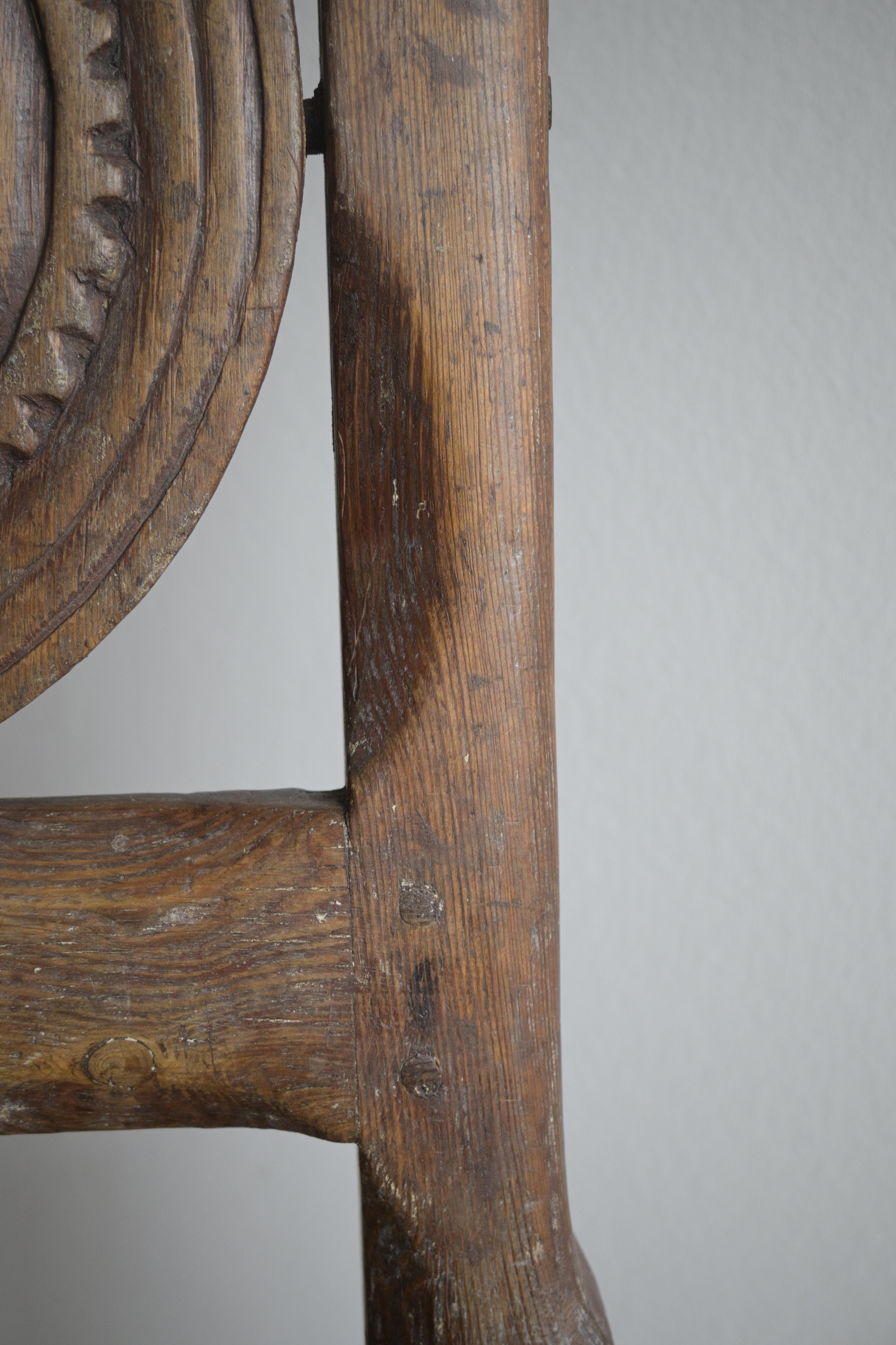 Exceptional Swedish Folk Art Chair ca 1790 For Sale 3