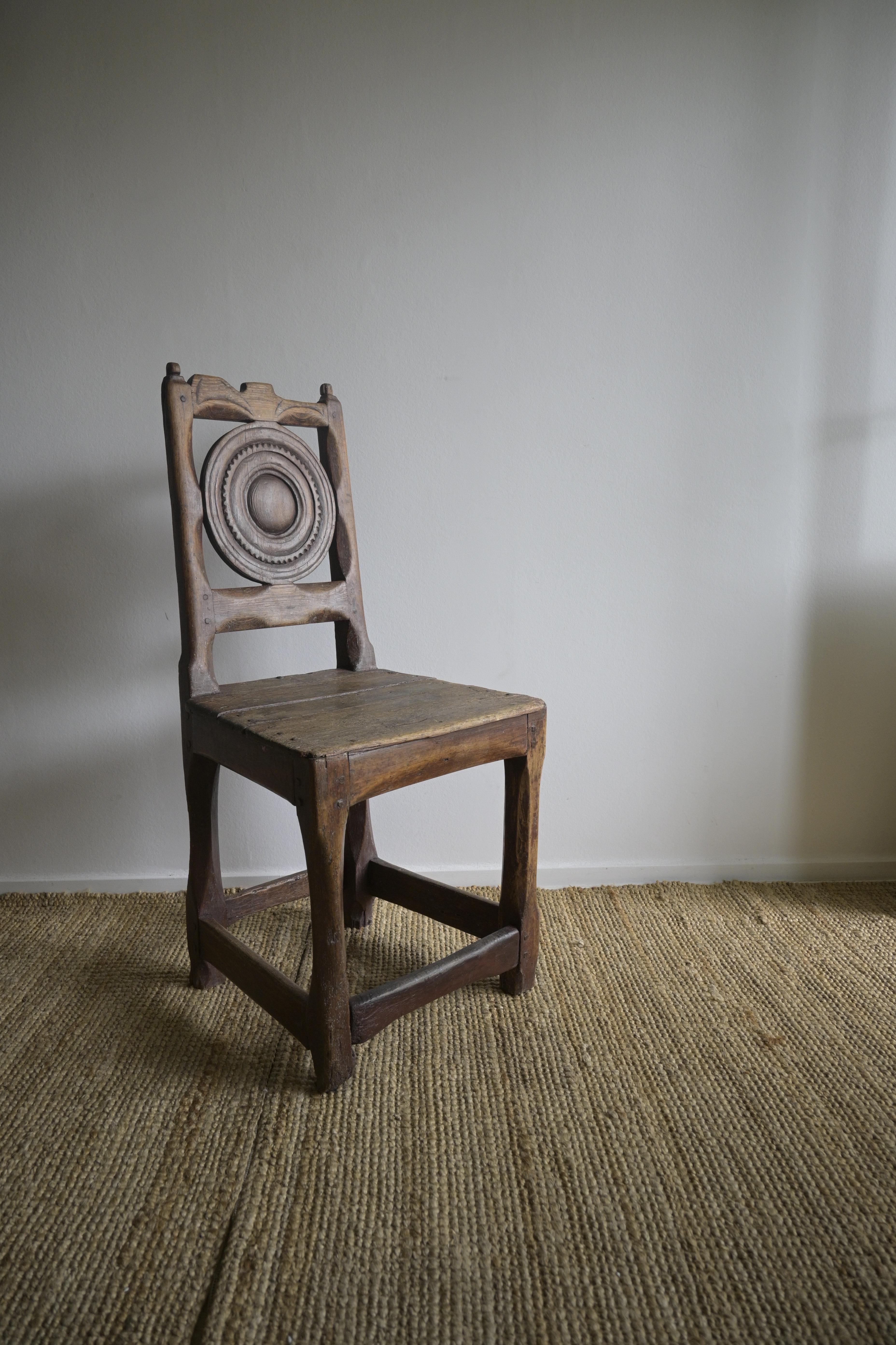 Exceptional Swedish Folk Art Chair ca 1790 For Sale 6