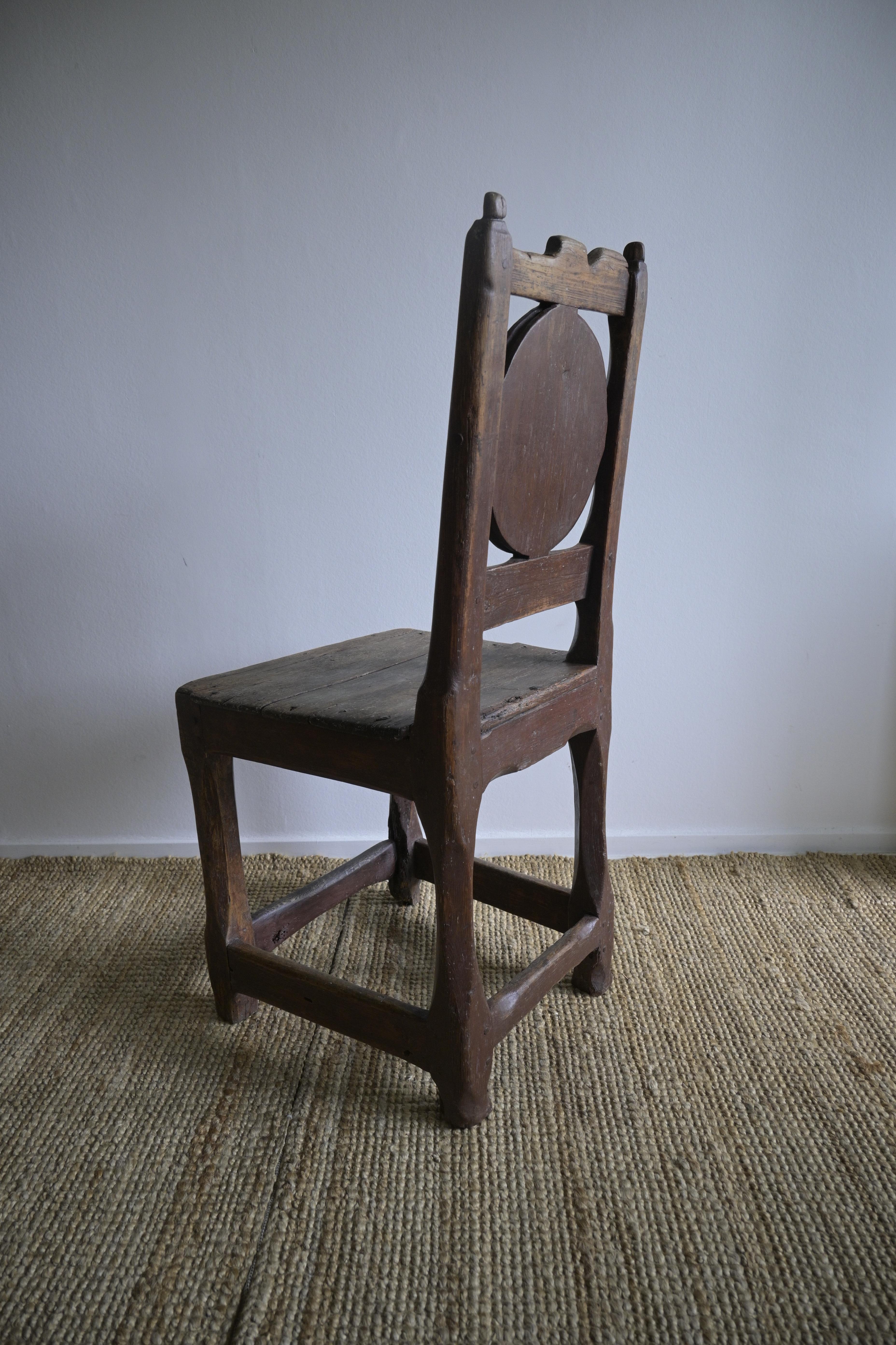 Exceptional Swedish Folk Art Chair ca 1790 For Sale 7