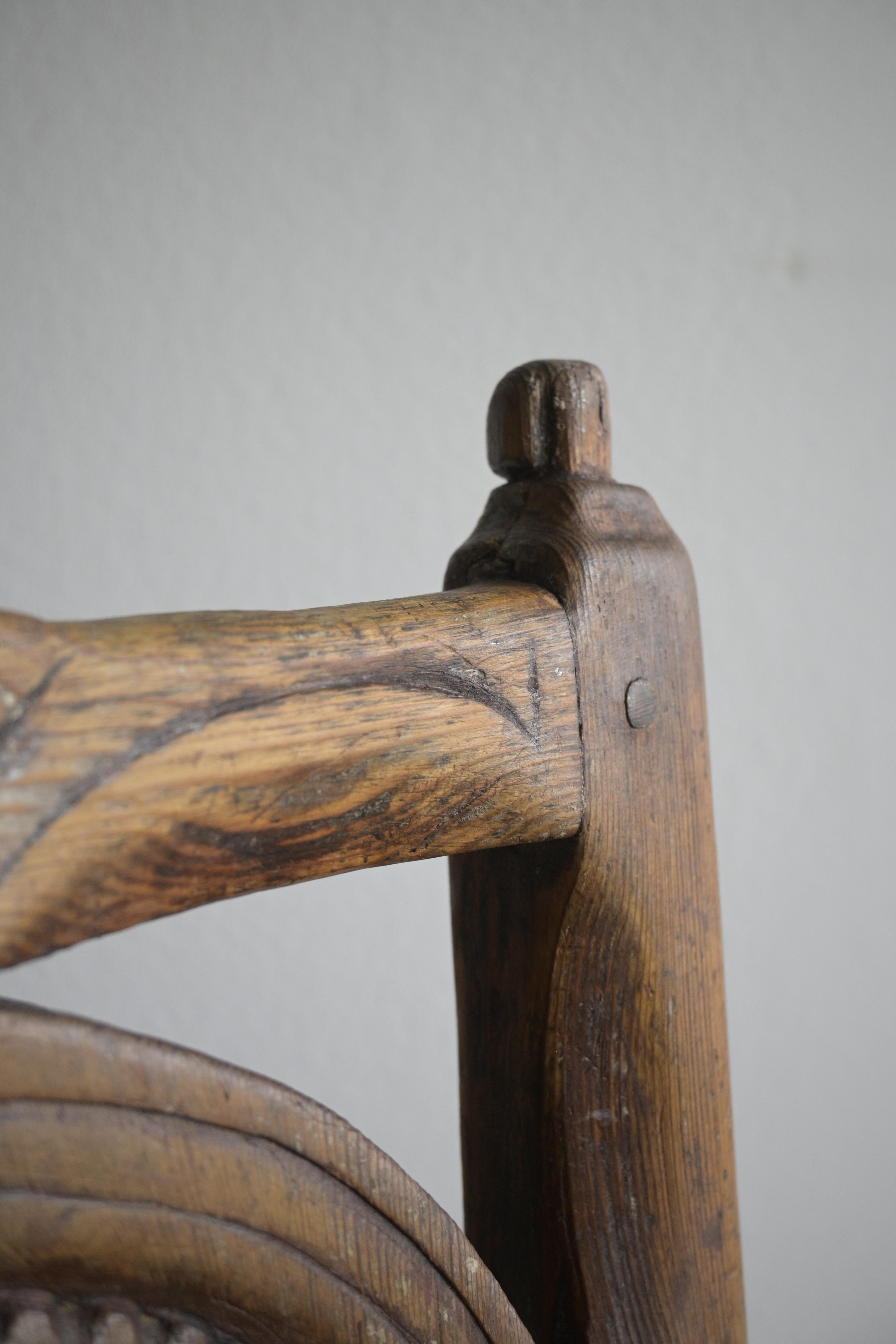 Late 18th Century Exceptional Swedish Folk Art Chair ca 1790 For Sale