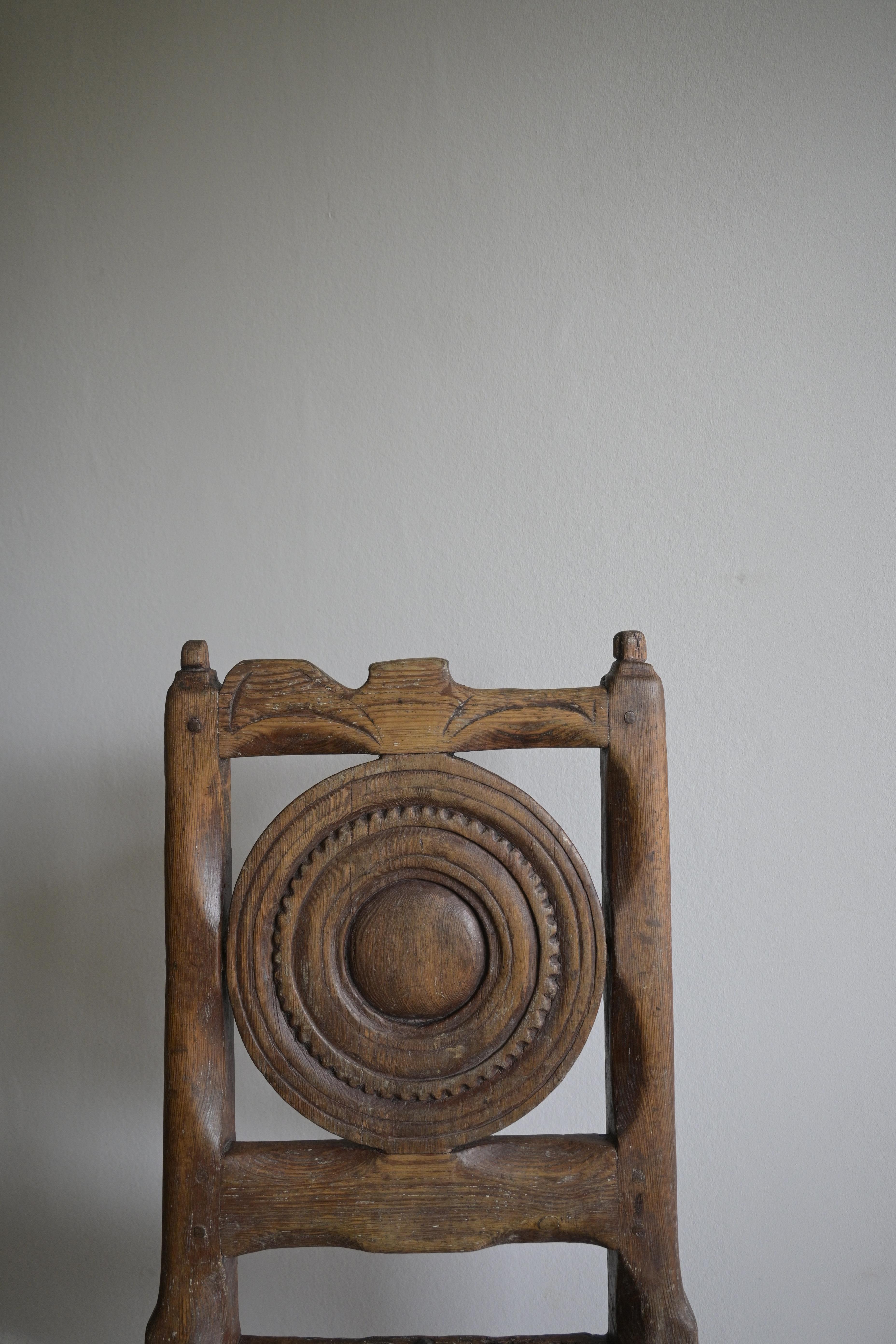 Exceptional Swedish Folk Art Chair ca 1790 For Sale 1