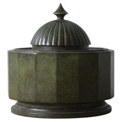 Excepcional caja sueca de bronce pesado de GAB, Guldsmedsedsaktiebolaget ca 1930