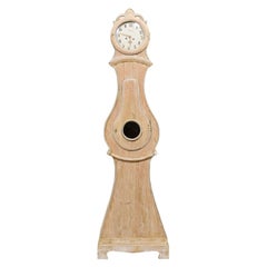 Excepcional reloj de pie sueco Mora Clocks con esfera metálica original, siglo XIX