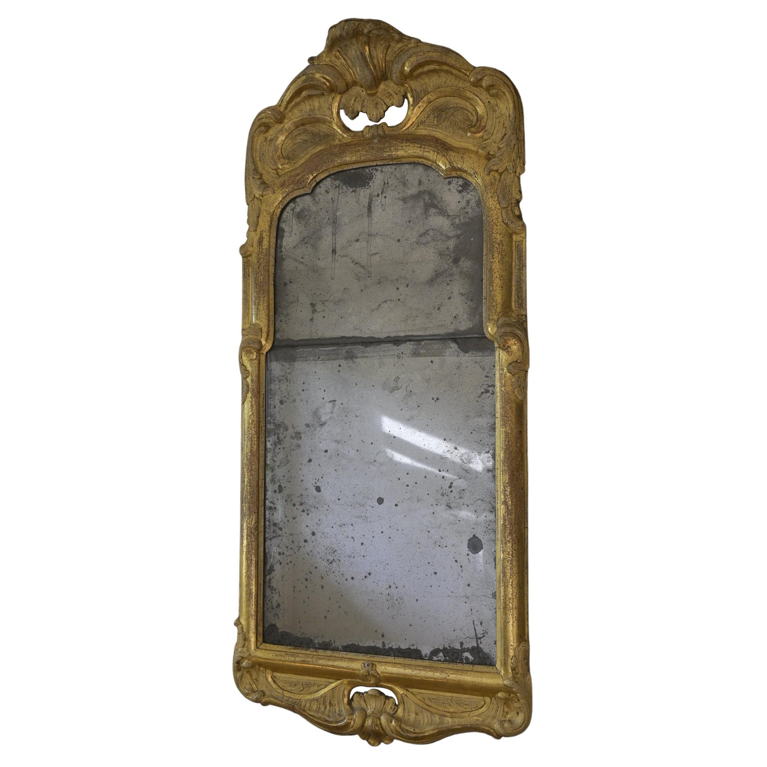 Exceptional Swedish Stockholm-produced Rococo Mirror circa 1760