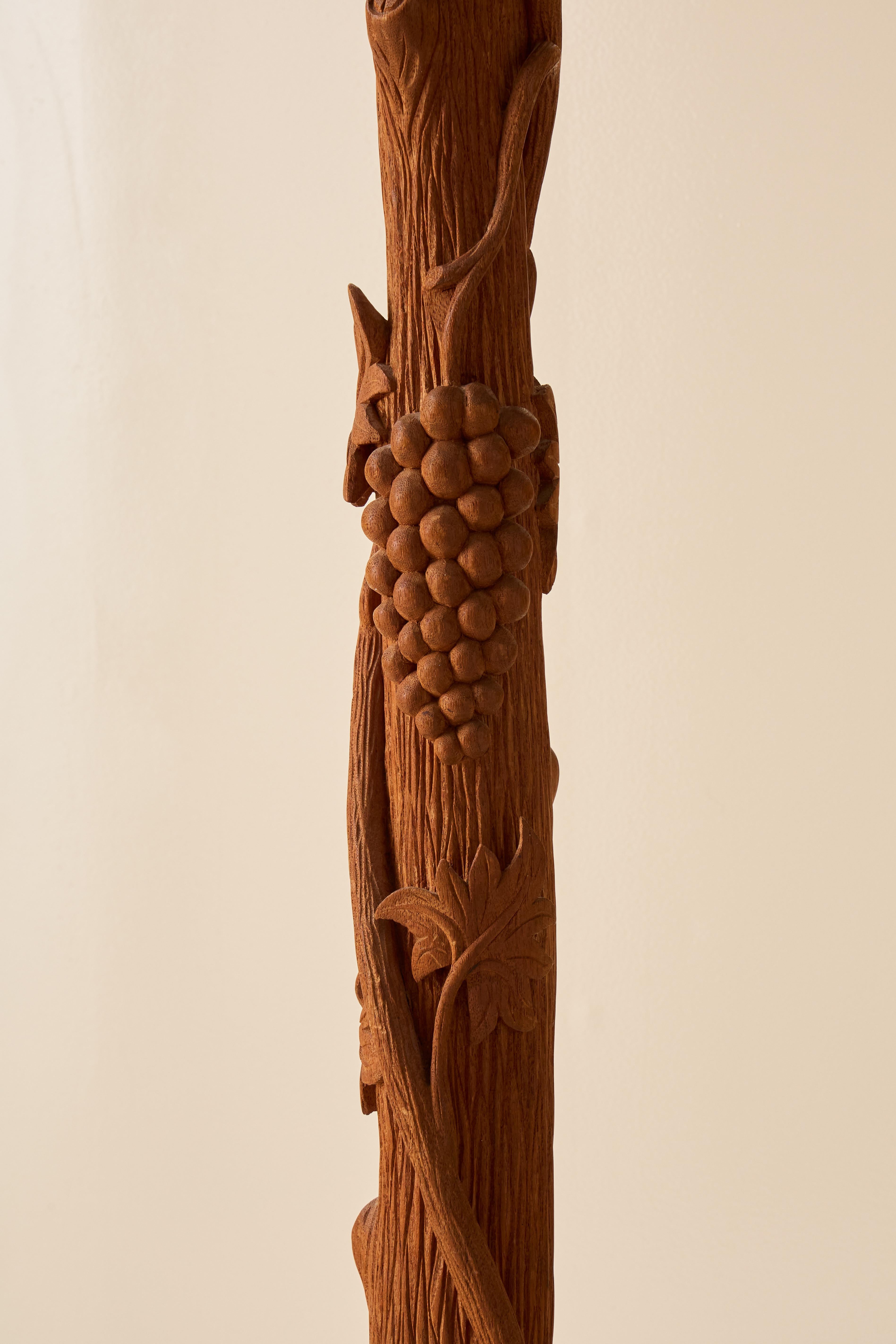 Oak Exceptional Swedish Floor Lamp, 1930s For Sale
