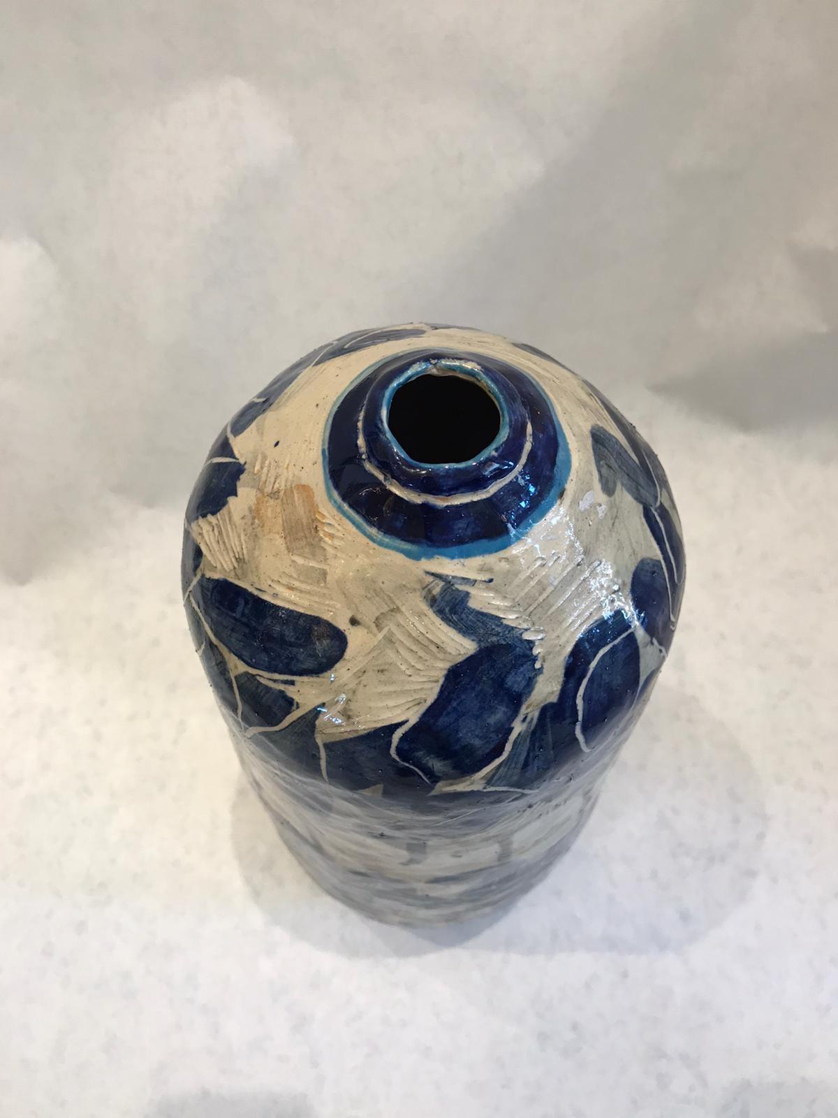 Exceptional Tall Glazed Studio Pottery In Good Condition For Sale In East Hampton, NY