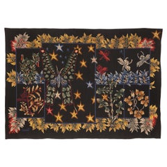 Jean Lurçat "Schmetterlinge und Laub" - Aubusson Wandteppich - Französisches Modernes Design