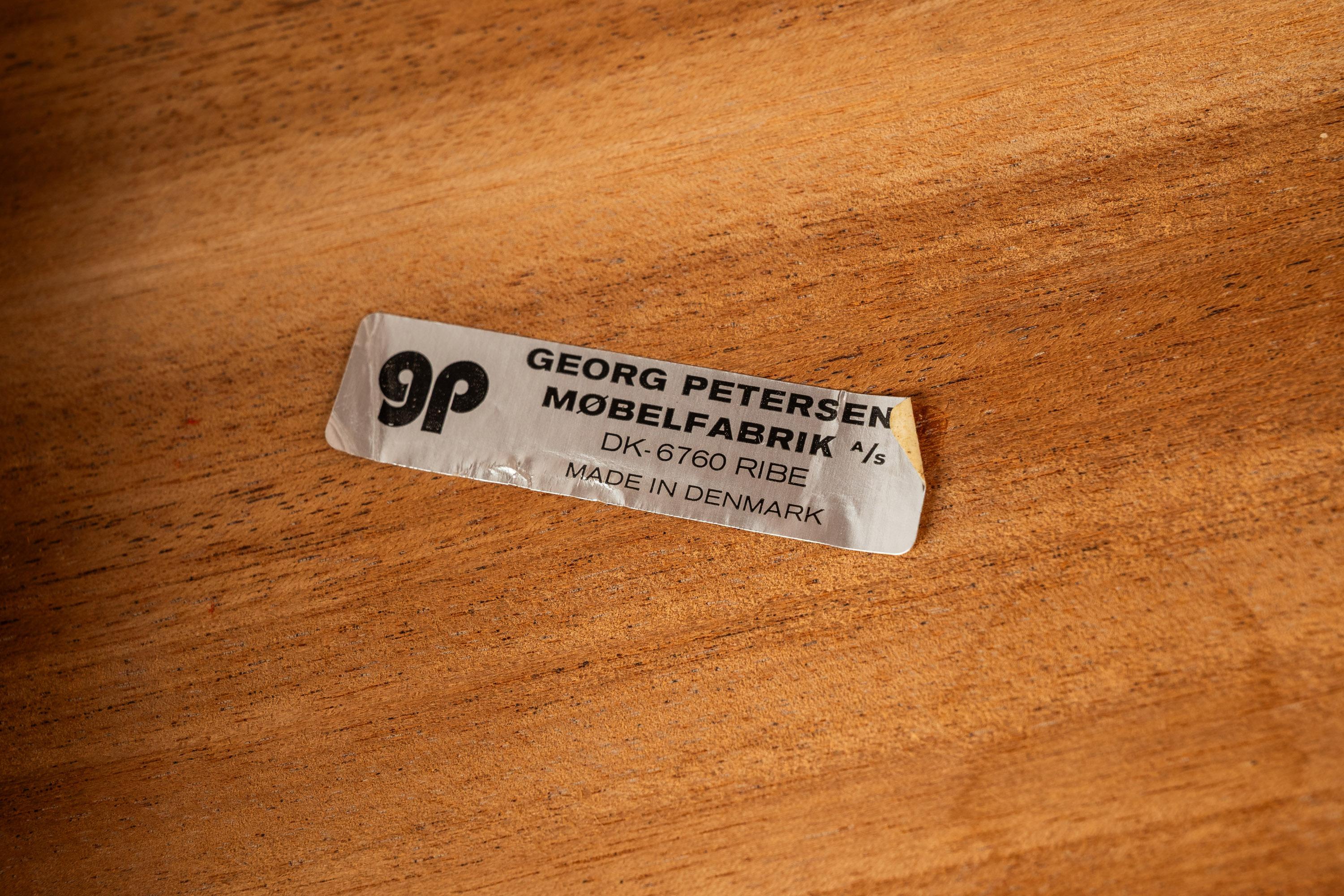 Exceptionnel bureau de direction en teck en porte-à-faux par Georg Petersens, Danemark, années 1960 en vente 4