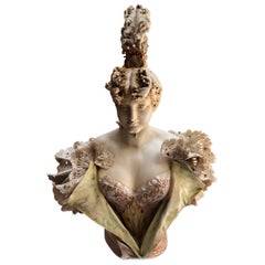 Exceptional Teplitz Porcelain Bust C1890 B