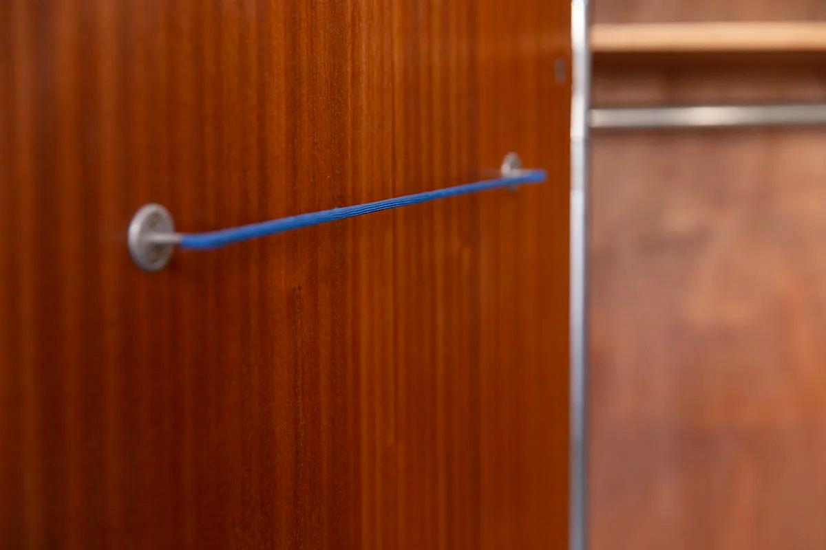 Außergewöhnlicher Thonet Bauhaus Kleiderschrank, Luxusausführung in Mahagoni (Verzinkt) im Angebot