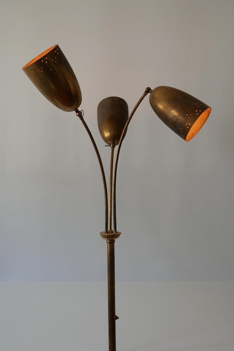 Exceptional ThreeFlamed MidCentury Modern Floor Lamp, 1950s, Germany — free download