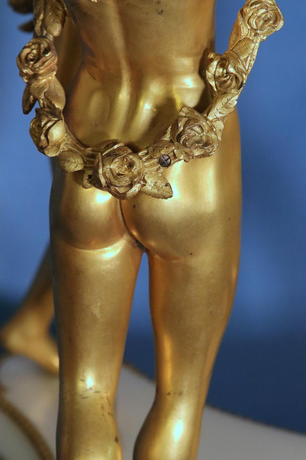 Gilt Exceptional Three-Graces Annular Clock