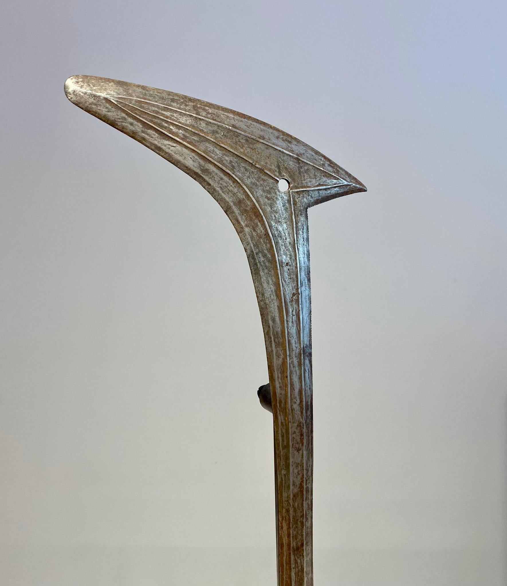 Iron Exceptional Throwing Knife Gbaya tribe Njem Tribe Ca1880 Central Africa Congo For Sale