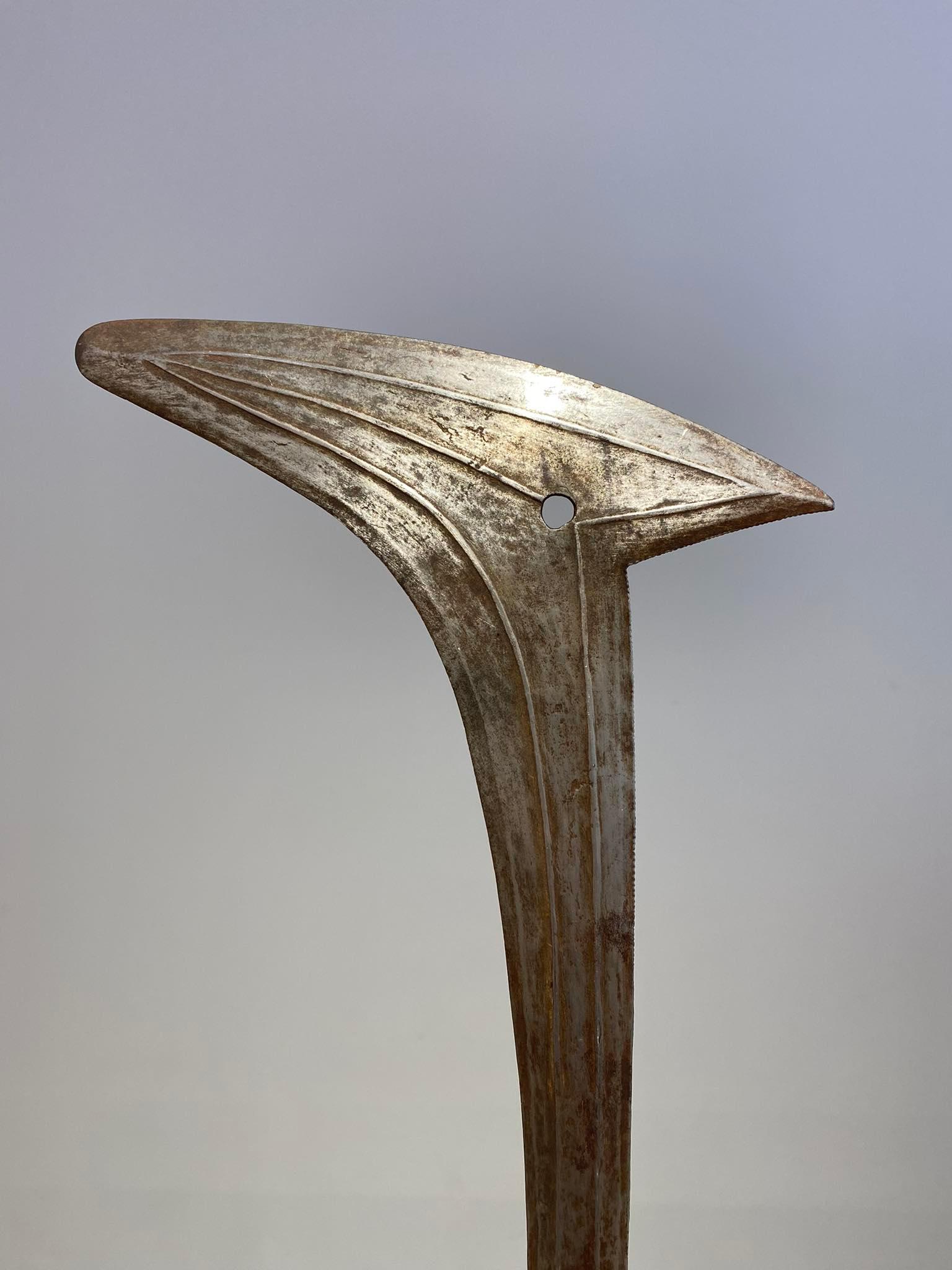 Exceptional Throwing Knife Gbaya tribe Njem Tribe Ca1880 Central Africa Congo For Sale 3