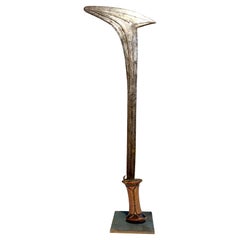 Eccezionale coltello da lancio Tribù Gbaya Tribù Njem Ca1880 Africa Centrale Congo