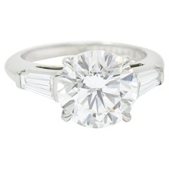 Exceptional Tiffany & Co. 3.82 Carats Round Brilliant Diamond Platinum Engagemen