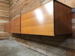 Exceptional Totally Free-Hanging XL Darker Teak 1960 Retro Sideboard / Credenza