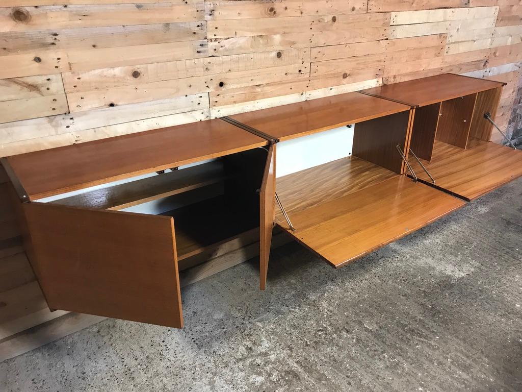 20th Century Exceptional Totally Free-Hanging XL Darker Teak 1960 Retro Sideboard / Credenza