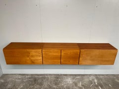Exceptional Totally Free-Hanging XL modular Teak 1960 Retro Sideboard / Credenza