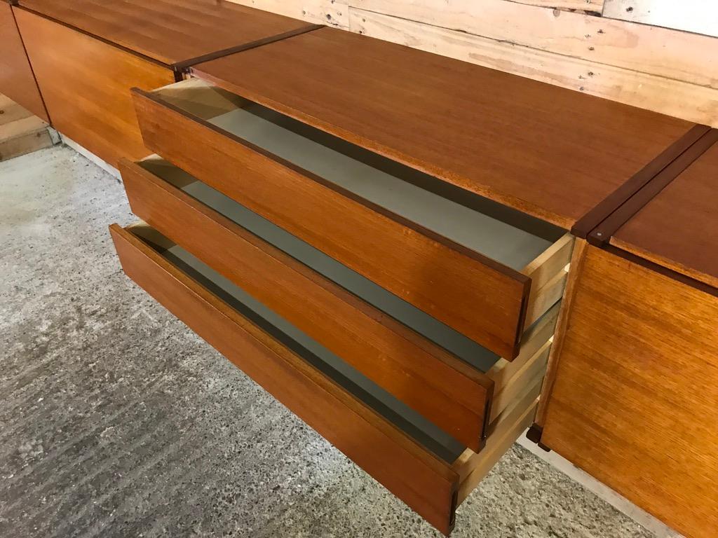 Exceptional Totally Free-Hanging XL Teak 1960 Retro Sideboard / Credenza 6