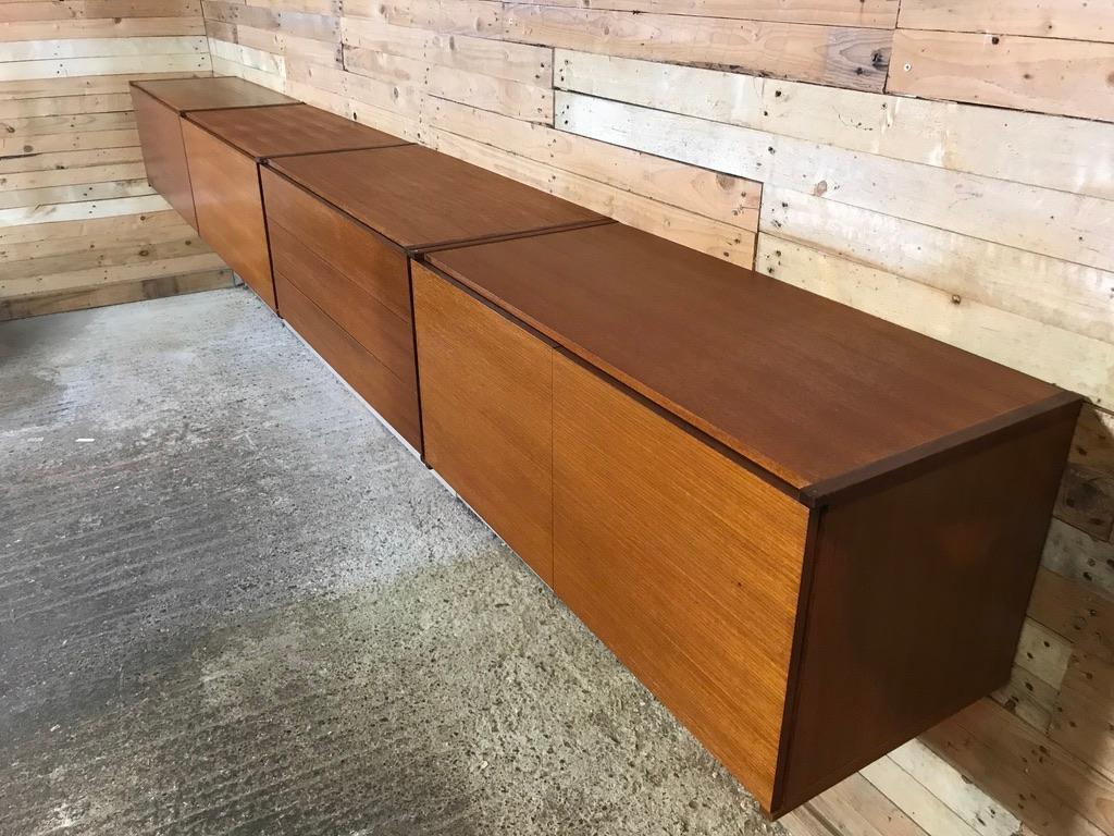 Exceptional Totally Free-Hanging XL Teak 1960 Retro Sideboard / Credenza 9