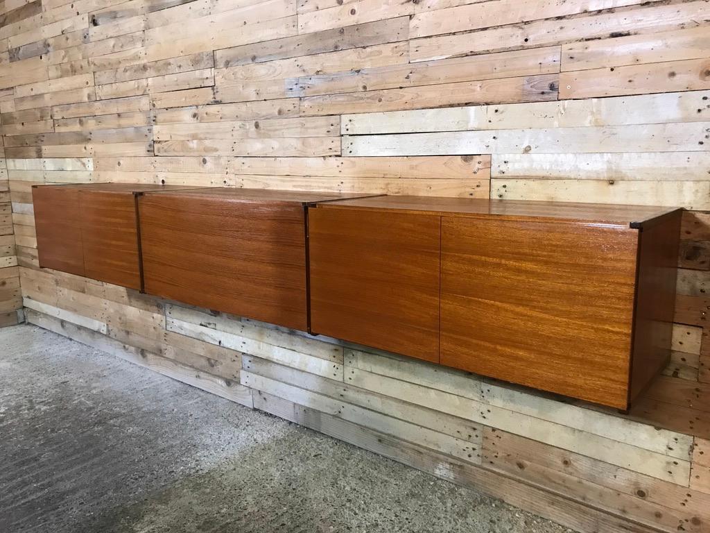 Exceptional Totally Free-Hanging XL Teak 1960 Retro Sideboard / Credenza 12