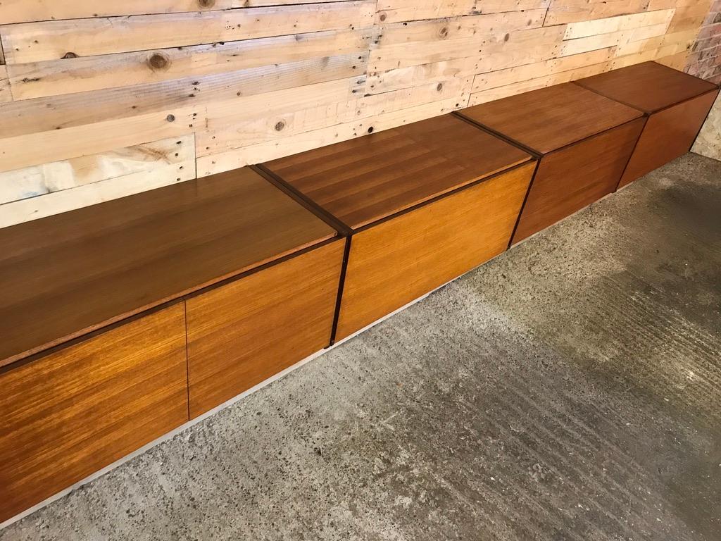 Exceptional Totally Free-Hanging XL Teak 1960 Retro Sideboard / Credenza 1