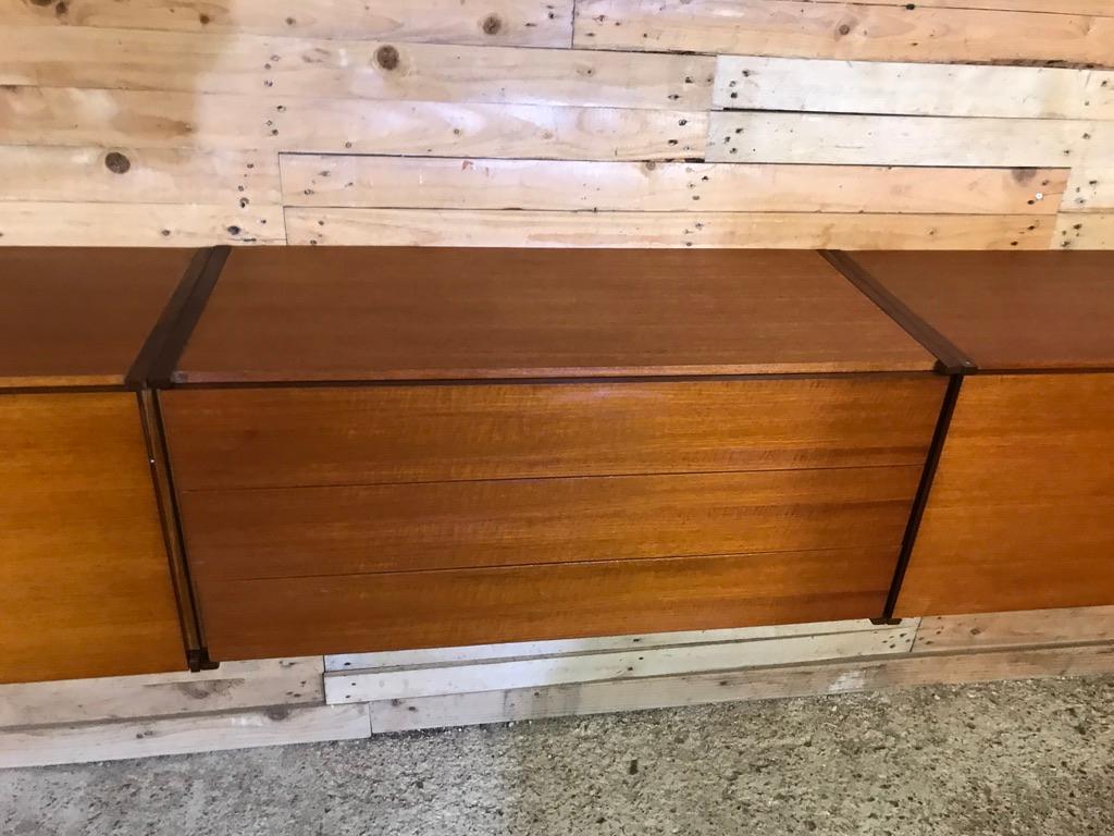 Exceptional Totally Free-Hanging XL Teak 1960 Retro Sideboard / Credenza 3