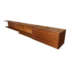 Exceptional Totally Free-Hanging XL Teak 1960 Retro Sideboard / Credenza