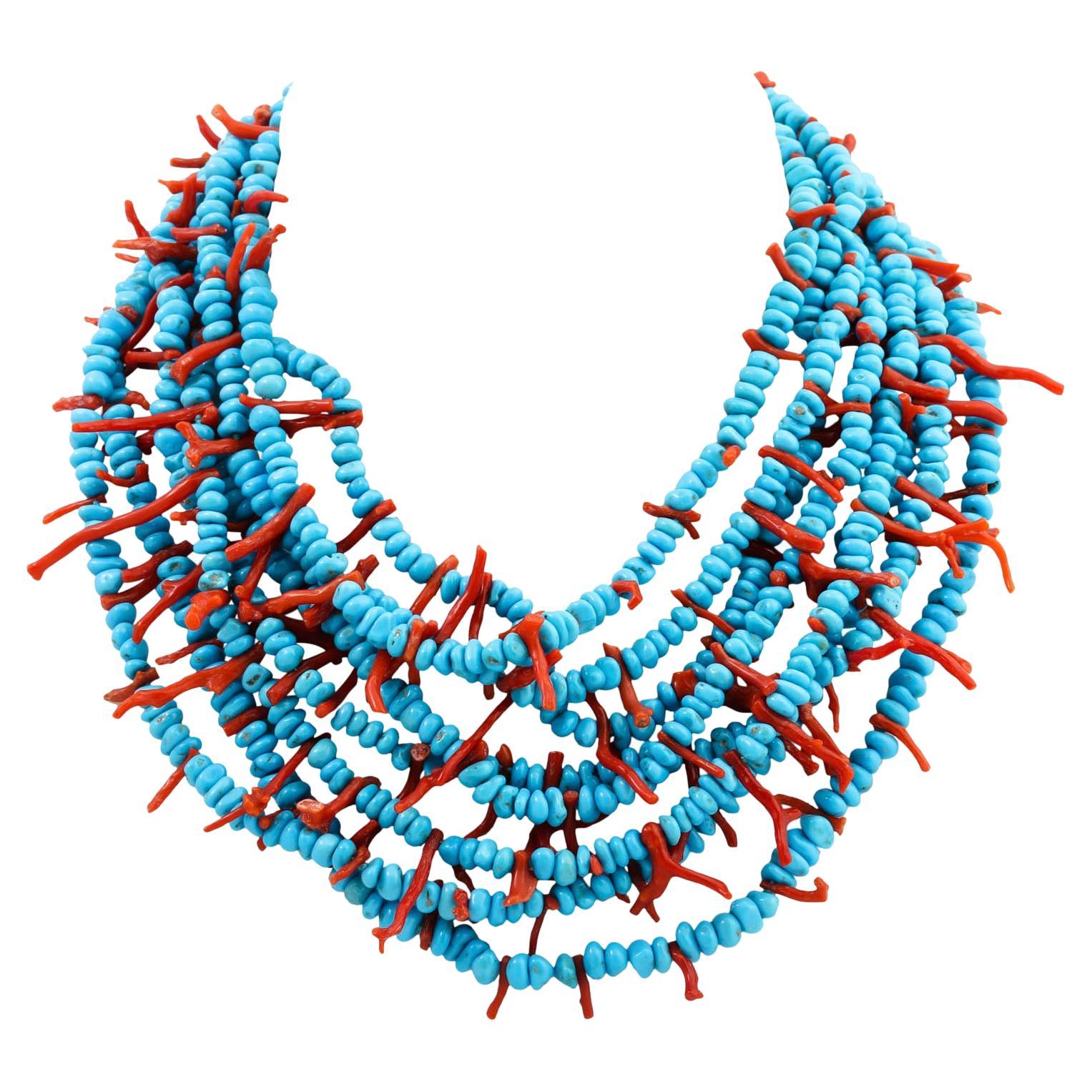 Hungarian Turquoise Necklace For Sale at 1stDibs