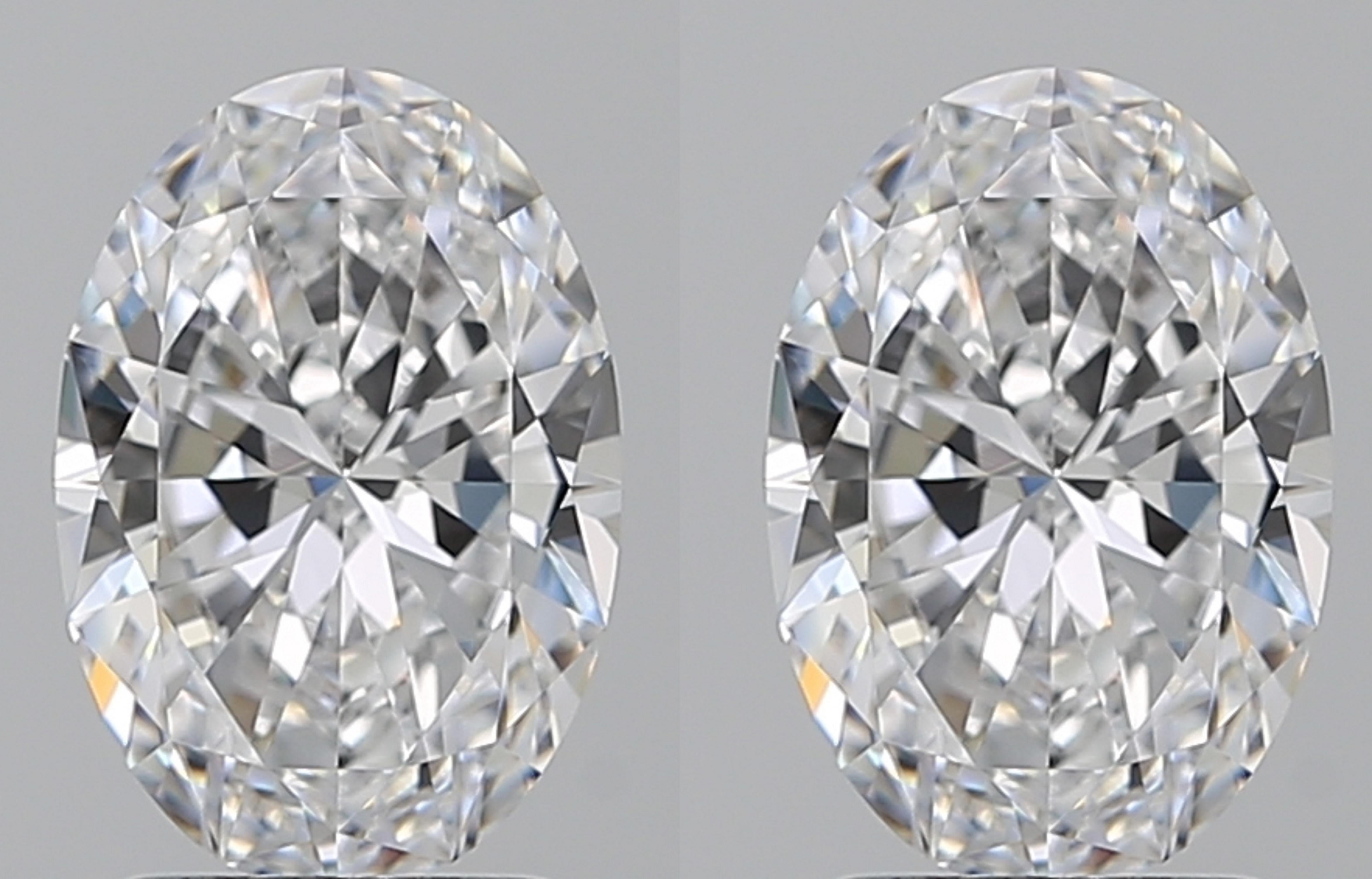 Exceptional Type 2A Flawless GIA Certified 4.00 Carat Oval Cut Diamond Studs In New Condition In Rome, IT