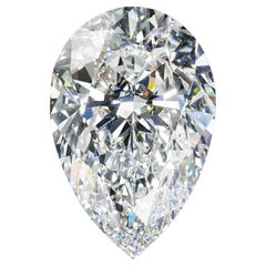 Exceptional Type 2A Flawless GIA Certified 6 Carat Pear Cut Diamond