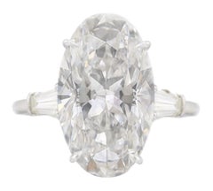 Exceptional GIA Certified 6.77 Carat Oval Diamond Ring