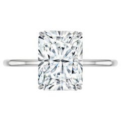 EXCEPTIONAL TYPE 2A Gioconda GIA Certified 3 Carat Long Radiant Cut Diamond Ring