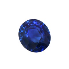 Exceptional Untreated 1.09 carats Vivid Blue Sapphire, Siwss Certified