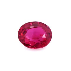 Excepcional rubí rojo vibrante sin tratar de 1,53 quilates (certificado suizo)