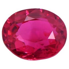 Excepcional rubí rojo vibrante sin tratar de 1,53 quilates (certificado suizo)