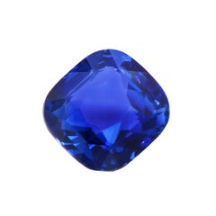 Excepcional zafiro azul real sin tratar de 1,74 quilates (certificado suizo)