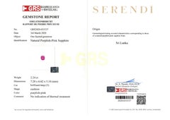 Aussergewöhnlicher unbehandelter 2.24 Karat Ceylon Pink Sapphire (Swiss Certified)