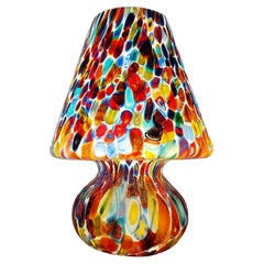 Exceptional Venetian Blown Murano Glass Table Lamp, Murrina Decoration