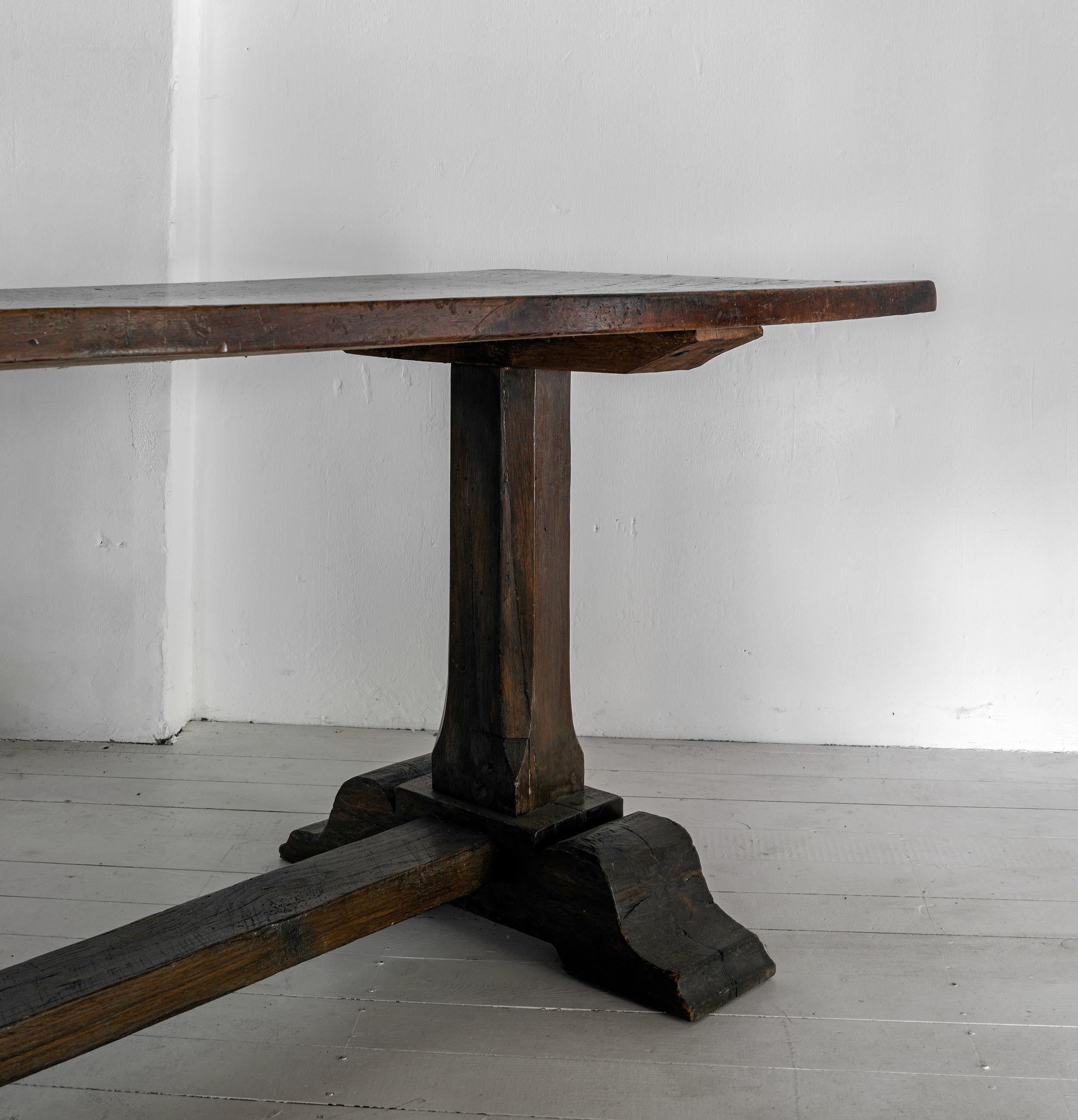 18th Century and Earlier Exceptional Very Large Italian 17th Century Minimal Convent Table