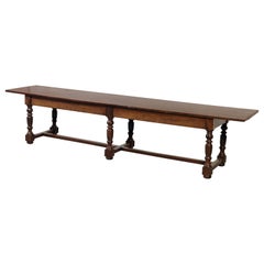 Exceptional Very Large Italian 17th Century Minimal Convent Table